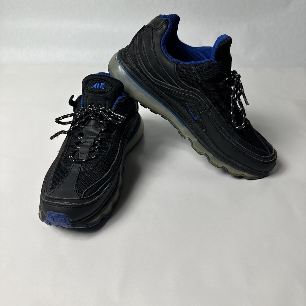 Nike Air Max 97 Triple Black And Blue Mens Size 9 2010 397252-041 Sneaker